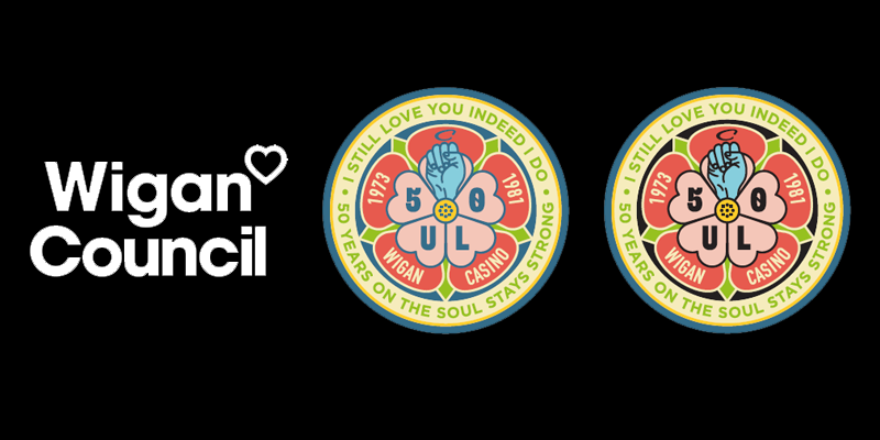 Wigan Council Logo and We Are Willow commemorative badge